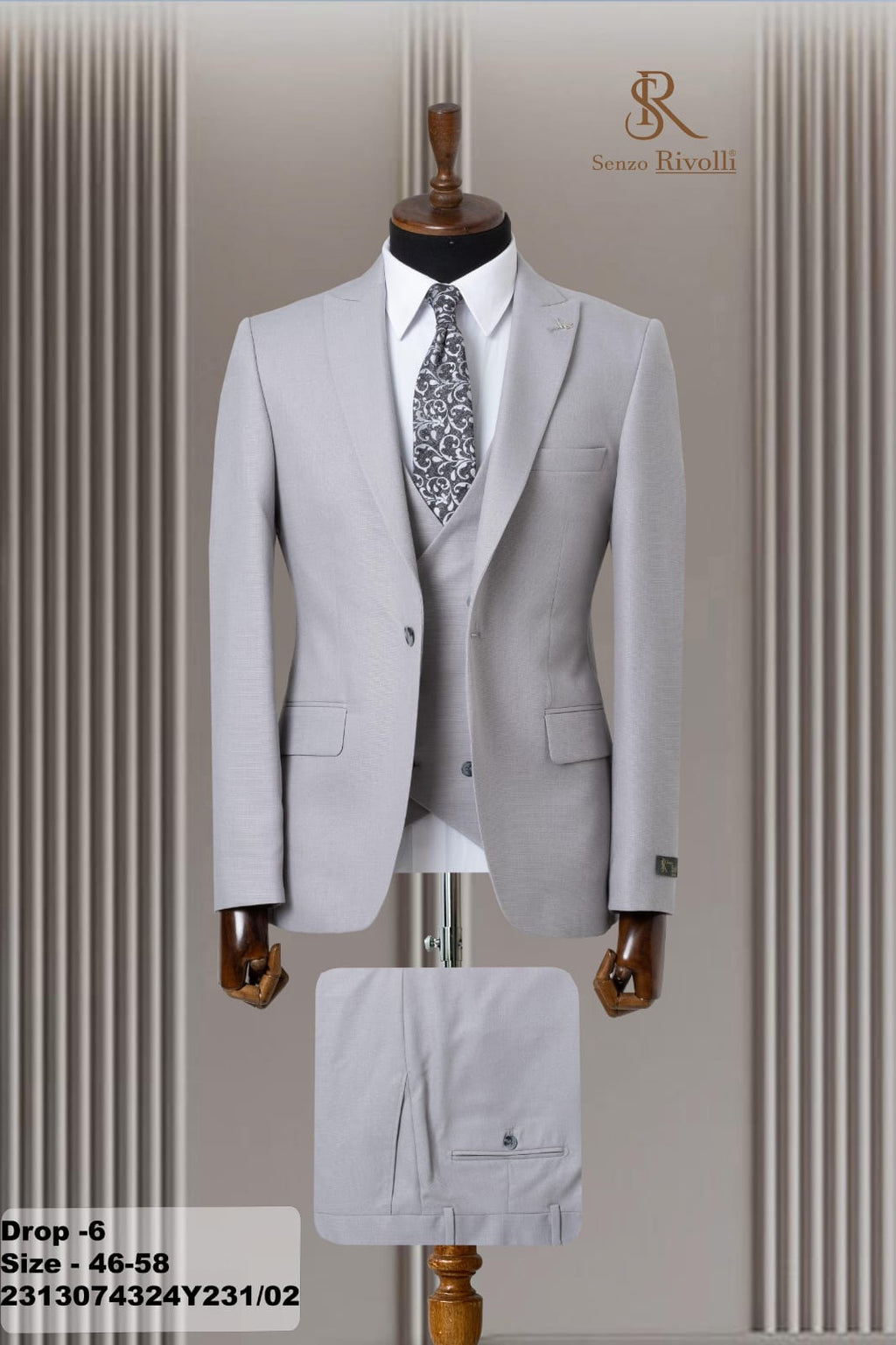 Costume Gris Clair Premium