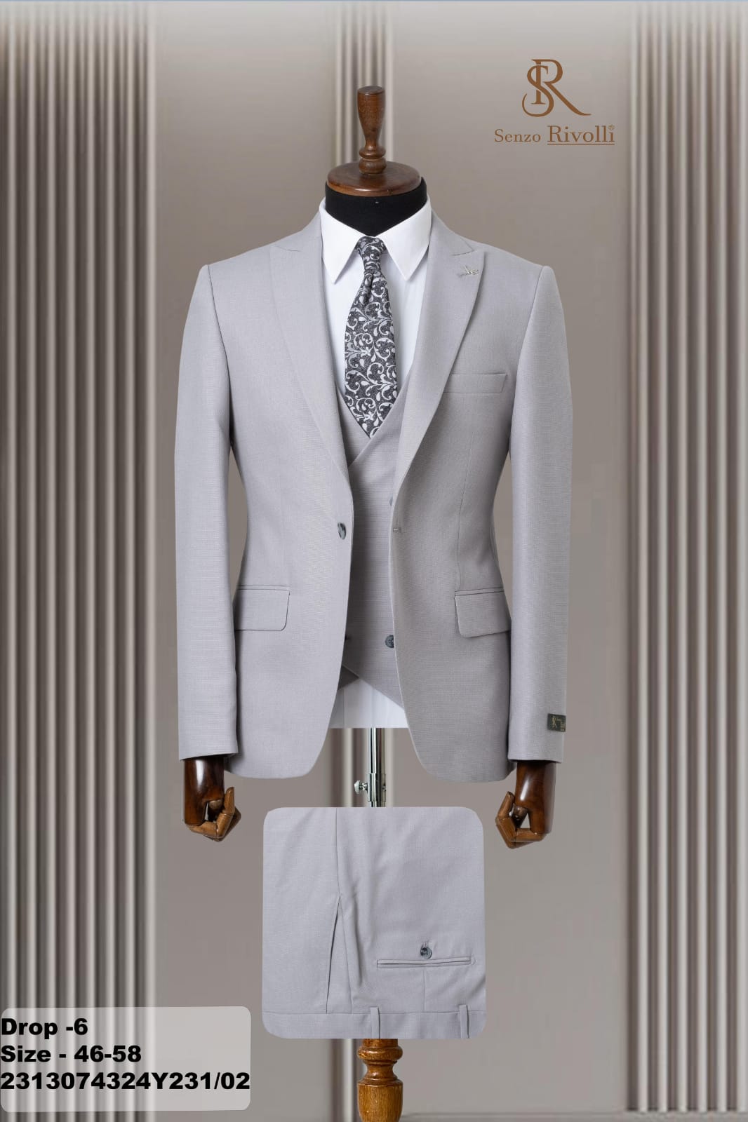 Costume Gris Clair Premium